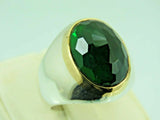 Turkish Handmade Jewelry 925 Sterling Silver Emerald Stone Mens Rings