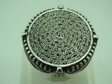 Turkish Handmade Jewelry 925 Sterling Silver Islamic Design Mens Rings