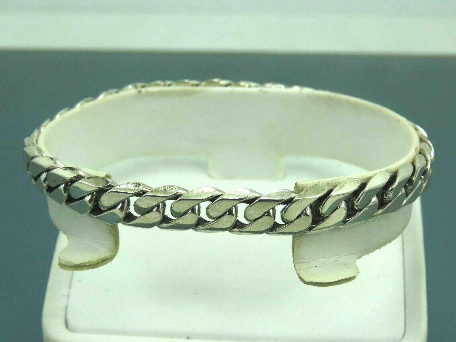 Men's Silver Bracelet Men's Silver Necklace Chain Bangle Gents Male