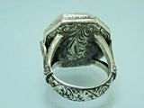 Turkish Handmade Jewelry 925 Sterling Silver Zircon Stone Mens Rings