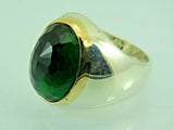 Turkish Handmade Jewelry 925 Sterling Silver Emerald Stone Mens Rings