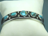 Turkish Handmade Jewelry 925 Sterling Silver Turquoise Stone Womens Bangle