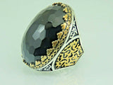 Turkish Handmade Jewelry 925 Sterling Silver Sapphire Stone Mens Rings