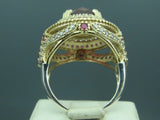 Turkish Handmade Jewelry 925 Sterling Silver Ruby Stone Ladies Rings