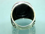 Turkish Handmade Jewelry 925 Sterling Silver Onyx Stone Mens Rings