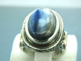 Turkish Handmade Jewelry 925 Sterling Silver Labradorite Stone Men's Rings