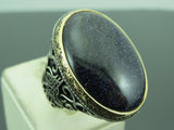Turkish Handmade Jewelry 925 Sterling Silver Aventurine Stone Mens Rings