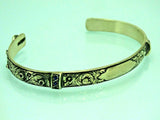 Turkish Handmade Jewelry 925 Sterling Silver Sapphire Stone Mens Bangle