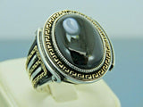 Turkish Handmade Jewelry 925 Sterling Silver Onyx Stone Mens Rings