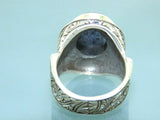 Turkish Handmade Jewelry 925 Sterling Silver Labradorite Stone Men's Rings