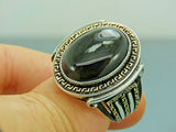 Turkish Handmade Jewelry 925 Sterling Silver Onyx Stone Mens Rings