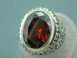 Turkish Handmade Jewelry 925 Sterling Silver Ruby Stone Mens Rings