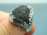 Turkish Handmade Jewelry 925 Sterling Silver Onyx Stone Men Rings