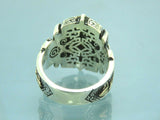Turkish Handmade Jewelry 925 Sterling Silver Tiger's Eye Stone Mens Rings