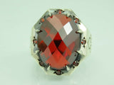 Turkish Handmade Jewelry 925 Sterling Silver Ruby Stone Mens Rings