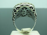 Turkish Handmade Jewelry 925 Sterling Silver Aventurine Stone Mens Rings