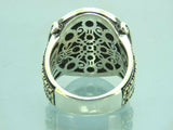 Turkish Handmade Jewelry 925 Sterling Silver Tiger's Eye Stone Mens Rings