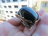 Turkish Handmade Jewelry 925 Sterling Silver Aventurine Stone Mens Rings