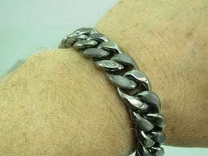 handmade sterling silver miami cuban link Bracelet