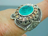Turkish Handmade Jewelry 925 Sterling Silver Tourmaline Stone Mens Rings