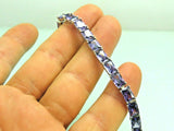 Turkish Handmade Jewelry 925 Sterling Silver Amethyst Stone Womens Bracelet