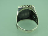Turkish Handmade Jewelry 925 Sterling Silver Onyx Stone Mens Rings