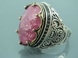 Turkish Handmade Jewelry 925 Sterling Silver Zircon Stone Mens Rings