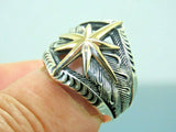 Turkish Handmade Jewelry 925 Sterling Silver Star Design Mens Rings