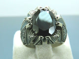 Turkish Handmade Jewelry 925 Sterling Silver Onyx Stone Mens Rings