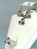 Turkish Handmade Jewelry 925 Sterling Silver Alexandrite Stone Women's Earrings, Pendant & Ring Jewelry Set
