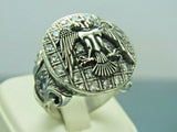 Turkish Handmade Jewelry 925 Sterling Silver Zircon Stone Mens Rings