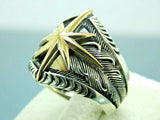Turkish Handmade Jewelry 925 Sterling Silver Star Design Mens Rings