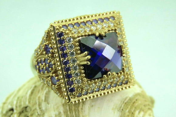 Turkish Handmade Jewelry 925 Sterling Silver Amethyst Stone Womens Ring