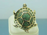 Turkish Handmade Jewelry 925 Sterling Silver Emerald Stone Womens Ring