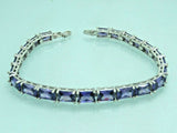 Turkish Handmade Jewelry 925 Sterling Silver Amethyst Stone Womens Bracelet