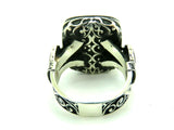 Turkish Handmade Jewelry 925 Sterling Silver Ruby Stone Mens Rings