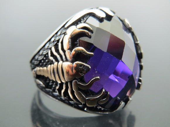 Silver & Stone 92.5 Amethyst Ring at Rs 1100/piece in Pune | ID: 23465010297