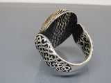 Turkish Handmade Jewelry 925 Sterling Silver Amber Stone Mens Rings