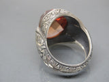 Turkish Handmade Jewelry 925 Sterling Silver Alexandrite Stone Engraved Mens Rings