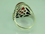 Turkish Handmade Jewelry 925 Sterling Silver Ruby Stone Mens Rings