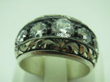 Turkish Handmade Jewelry 925 Sterling Silver Zircon Stone Mens Rings