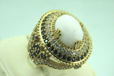 Turkish Handmade Jewelry 925 Sterling Silver Pearl Stone Womens Ring