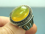 Turkish Handmade Jewelry 925 Sterling Silver Agate Stone Mens Rings