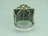Turkish Handmade Jewelry 925 Sterling Silver Peridot Stone Mens Rings