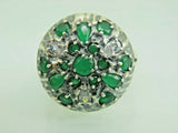 Turkish Handmade Jewelry 925 Sterling Silver Emerald Stone Mens Rings