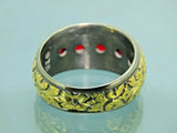 Turkish Handmade Jewelry 925 Sterling Silver Ruby Stone Mens Rings