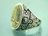 Turkish Handmade Jewelry 925 Sterling Silver Egyptian God Design Mens Rings