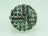 Turkish Handmade Jewelry 925 Sterling Silver Emerald Stone Mens Rings