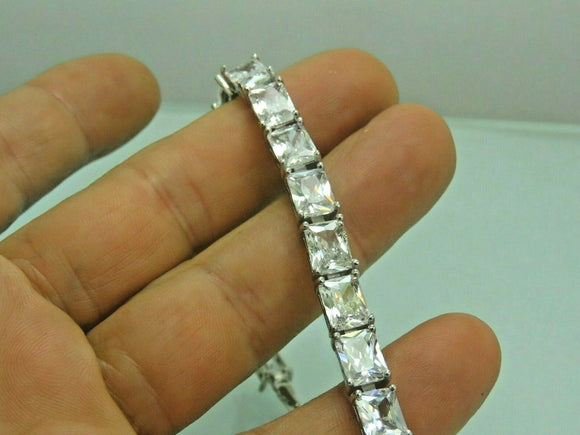 Turkish Handmade Jewelry 925 Sterling Silver Zircon Stone Womens Bracelet