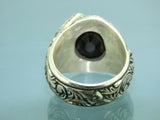 Turkish Handmade Jewelry 925 Sterling Silver Onyx Stone Mens Rings
